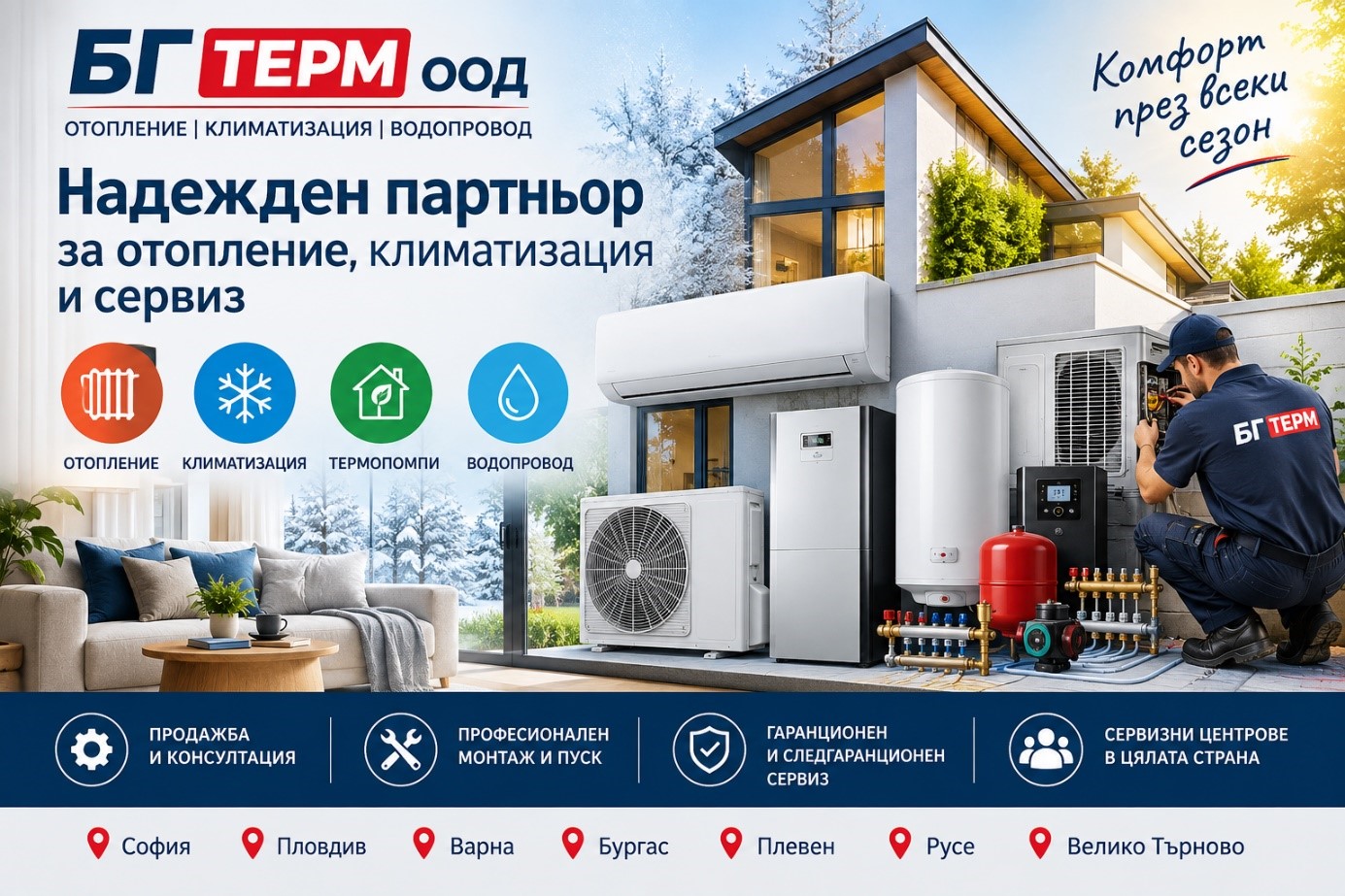 БГ Терм ООД: надежден партньор за отопление, климатизация и сервиз